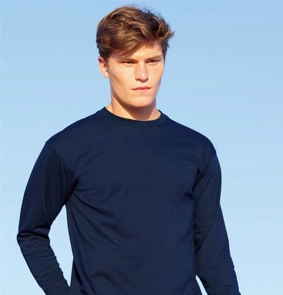 FRUIT OF THE LOOM KOSZULKA Z DŁUGIM RĘKAWEM Bla XL Wzór dominujący bez wzoru