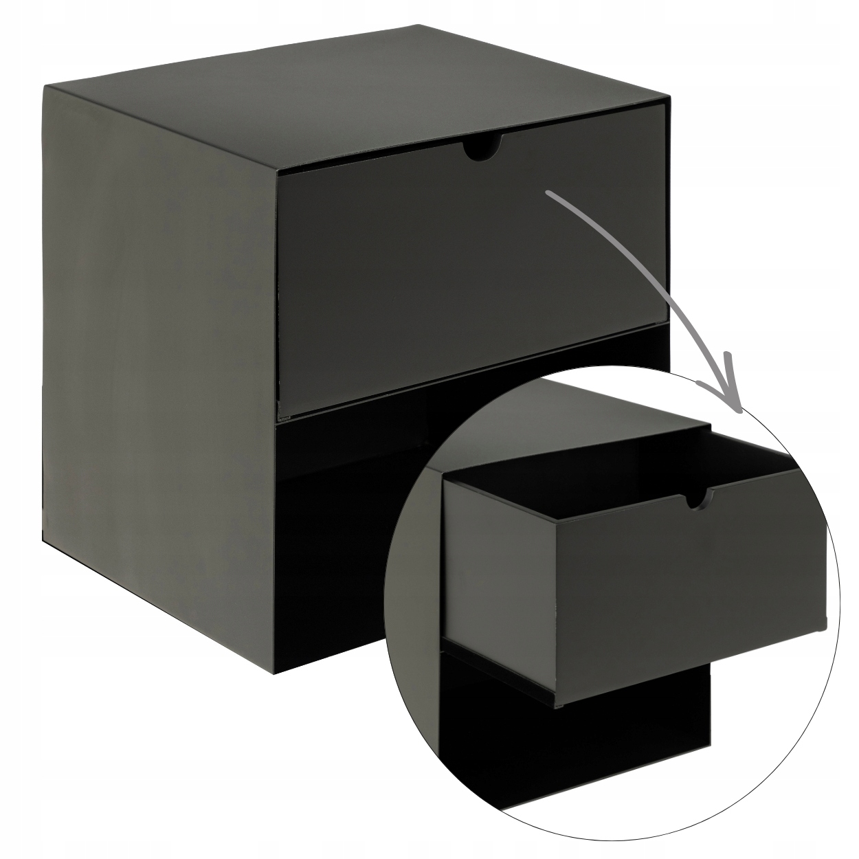 Noční Stolek Závěsná Nástěnná Se Zásuvkou, černý noční stolek do ložnice