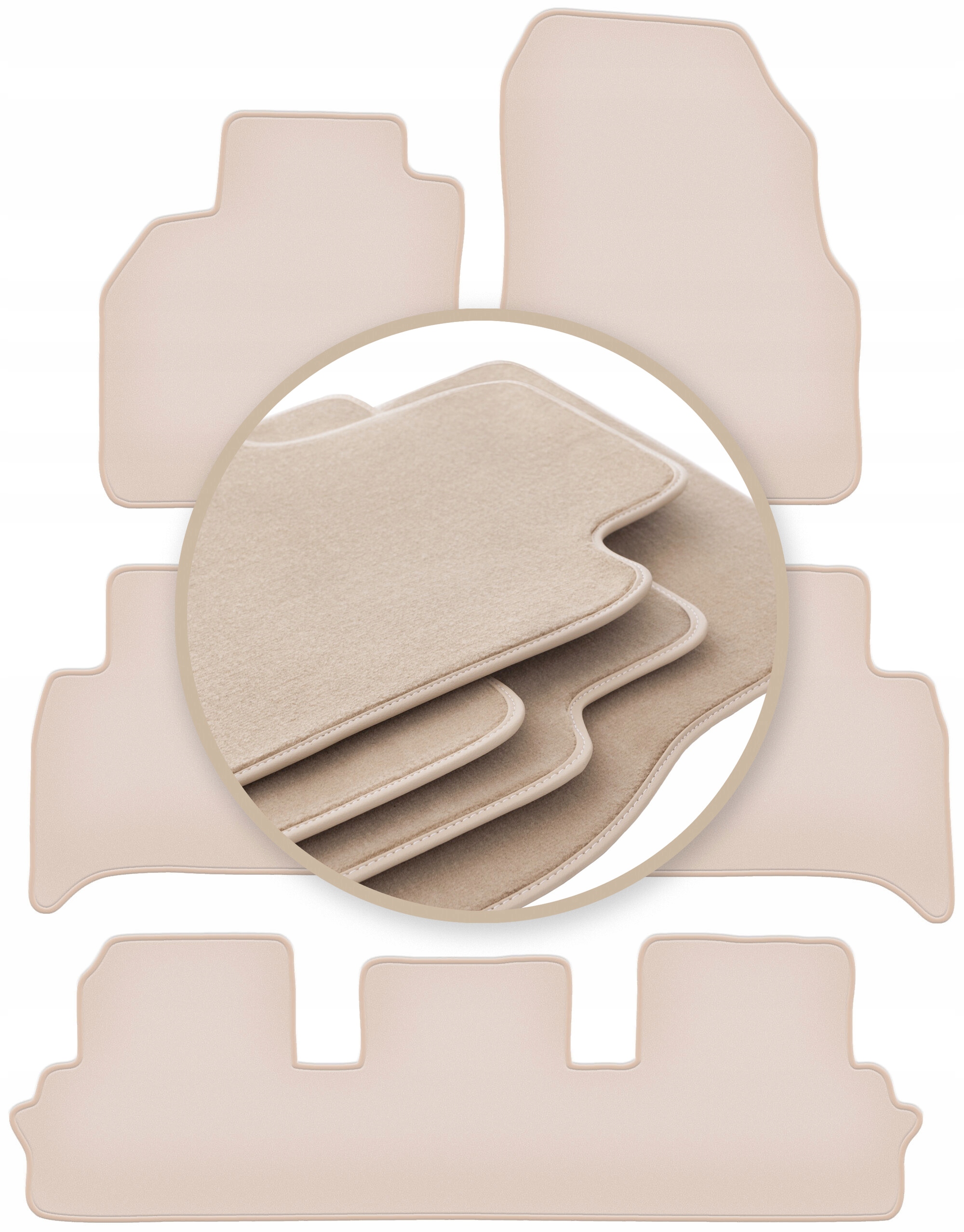 Velúrové koberčeky 10 mm Premium pre: Renault Grand Scenic III 7 osôb 2009-201