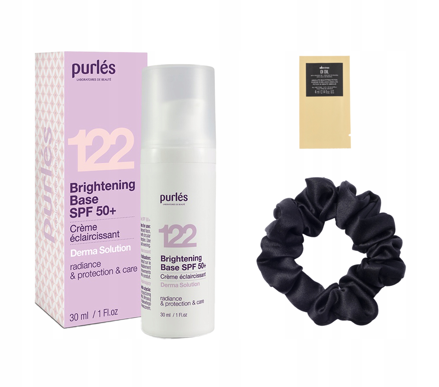 Purles 122 SPF50+ báze 30 ml hedvábná guma olej 4 ml vyživující