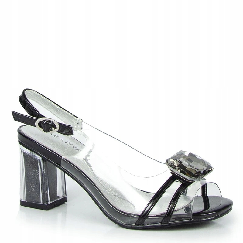 Sabatina 985-7 Černé Transparentní Sandály 41