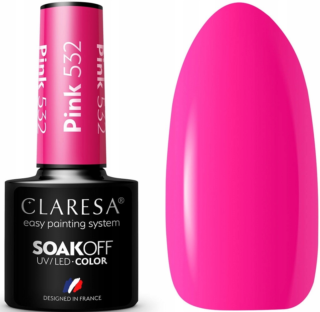 

Claresa Lakier Hybrydowy Pink 532 Neonowy Róż 5g