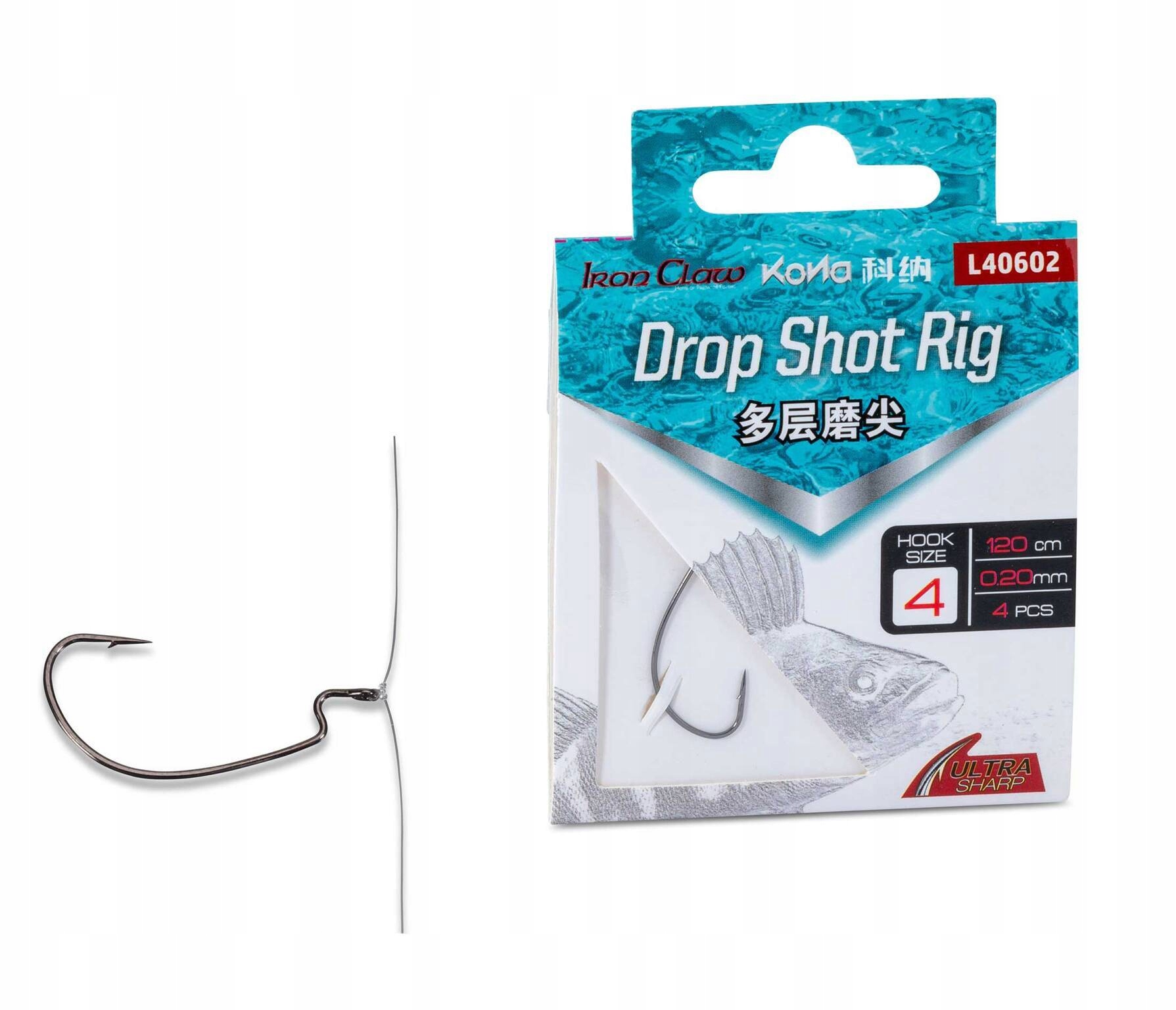 Gotowe Przypony Iron Claw Dropshot Worm 0,20mm