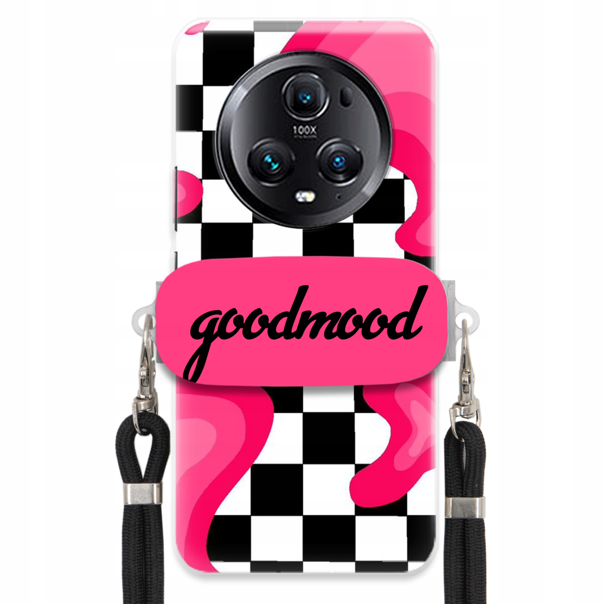 Puzdro Na Huawei Honor Magic 5 Pro Sada Case Držiak Na Vodítko Čierny Splash