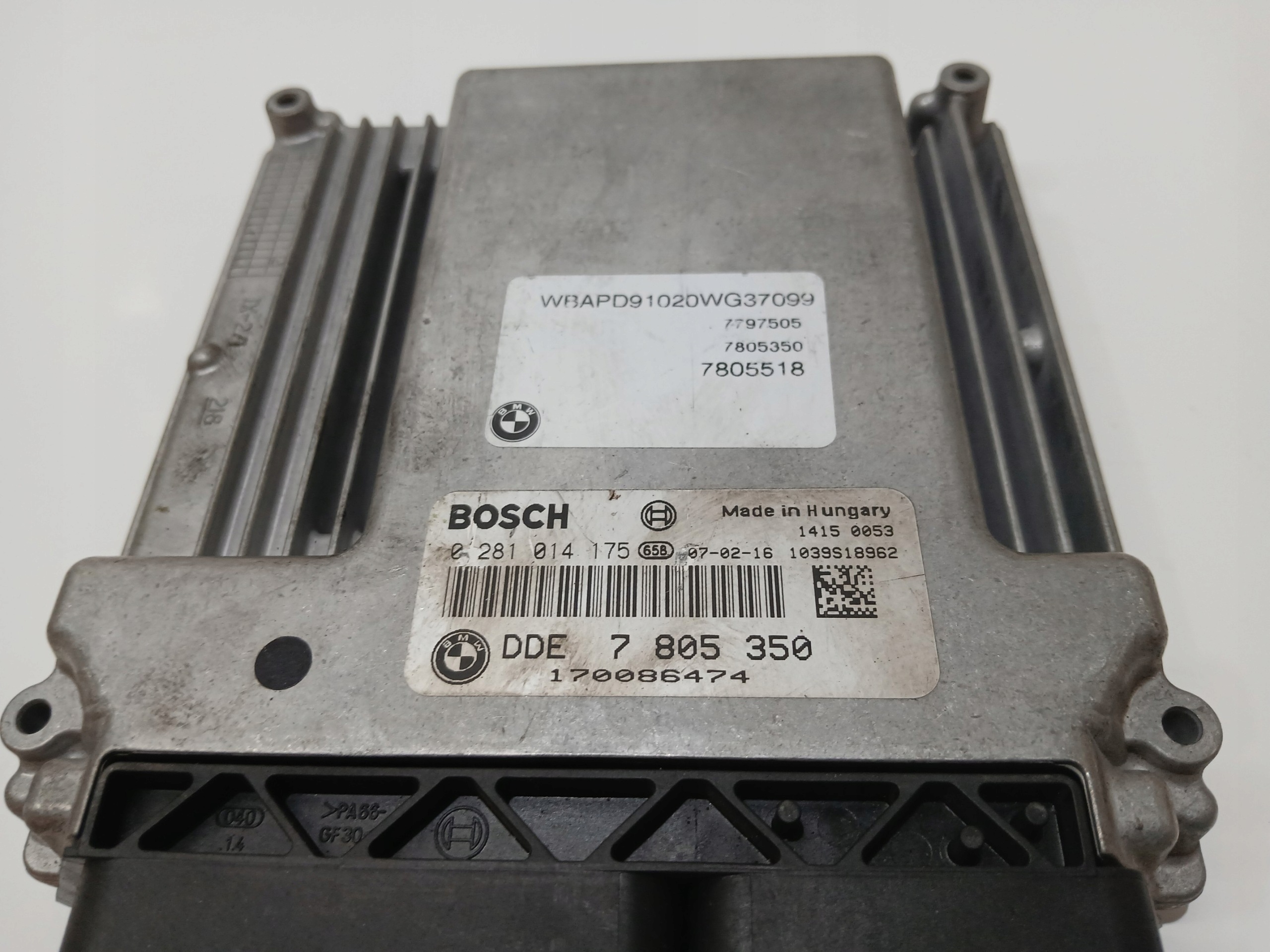 computer control unit of the engine BMW X3 E83 LIFT 306D3 7805350 (0005003)