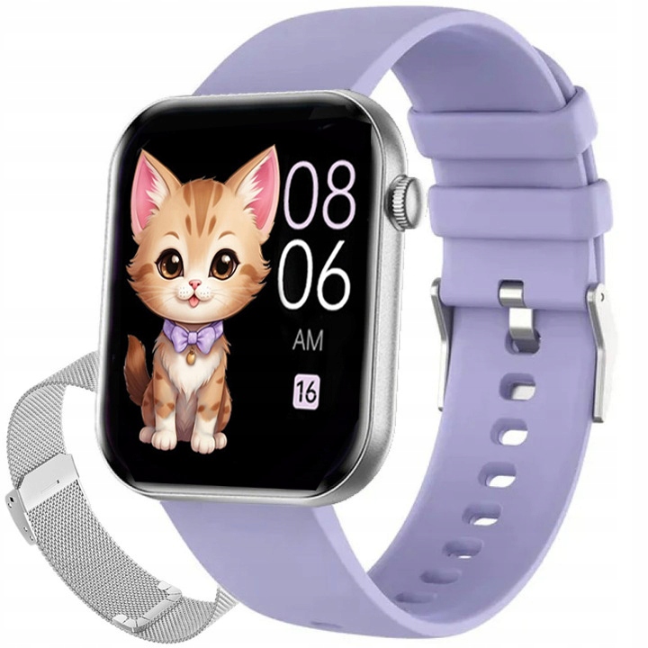 Dětské hodinky Chytré Hodinky Rubicon DF49 stříbrno-fialové