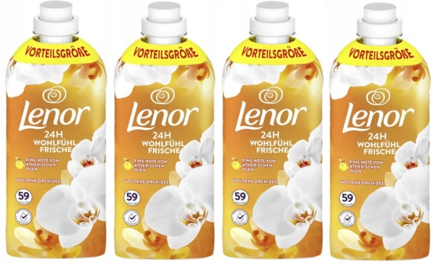 Lenor Płyn Do Płukania Gold Vanilla & Orchid Zestaw 4x 1230ml= 4.92L