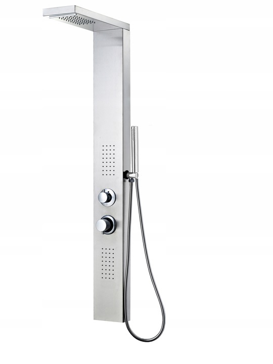 Stříbrný Sprchový Panel dešťová sprcha Indes Mako