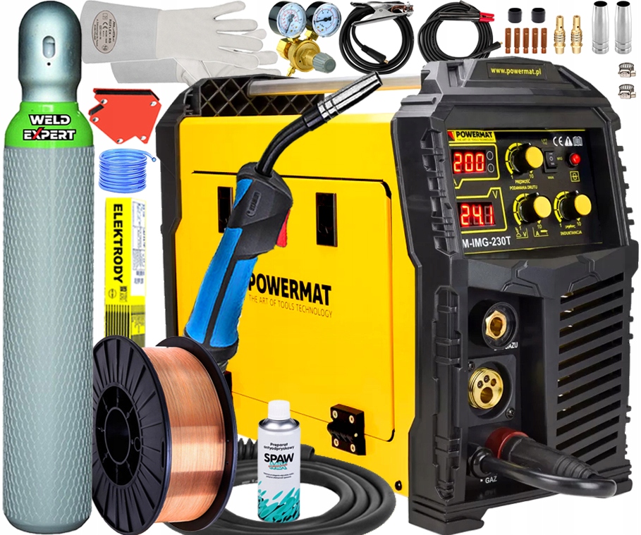 

Spawarka Migomat Powermat 230T Mma Tig Euro 3W1