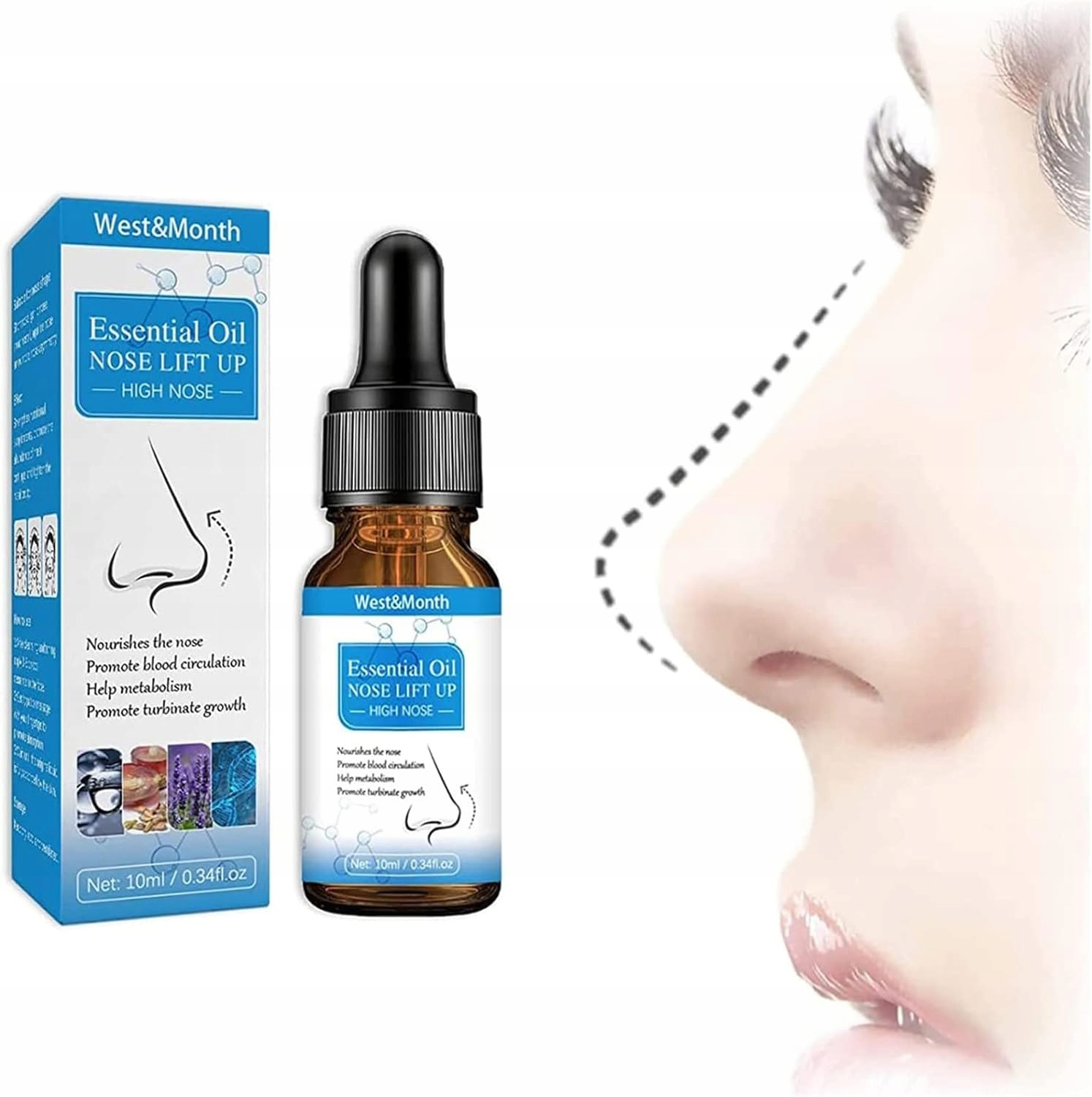 NOS WYŻSZY OLEJEK DO MASAŻU I NAWILŻANIA NOSA -10ML Marka bez marki