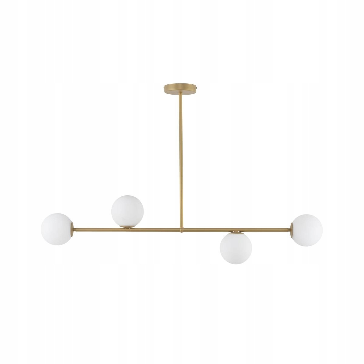 Zlatá závesná lampa mliečne gule na lište Gama 4 33333 Sigma Lighting