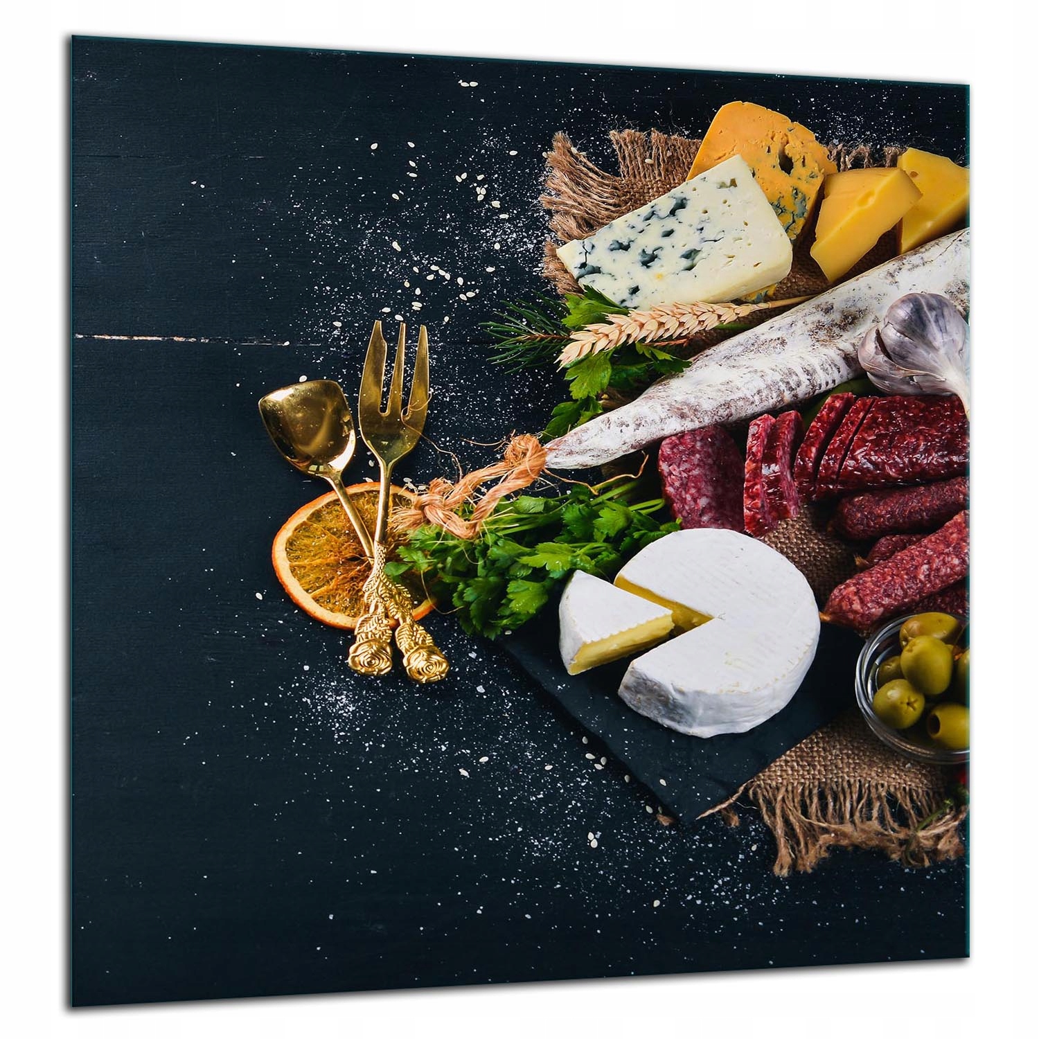 Skleněný Ochranný Panel Do Kuchyně 60x65 Jídlo Lacobel 7v1