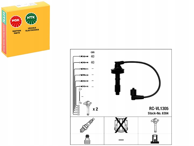 Zapalovací Kabely Volvo S40 V40 1,6-2,0B16V Ngk Asistent Kolize #34