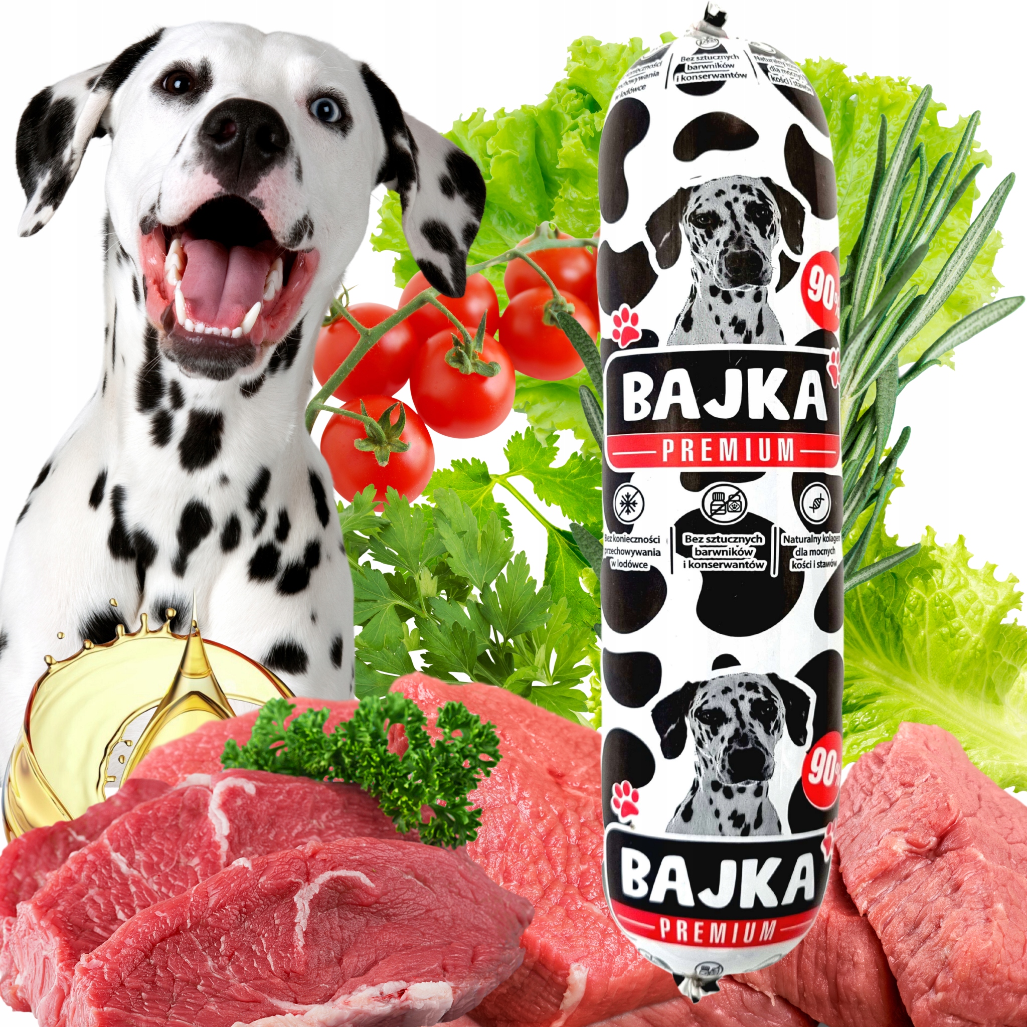 Levně Vlhké krmivo pro psy tyčinka maso hovězí maso 90% masa bílkoviny 19 kg