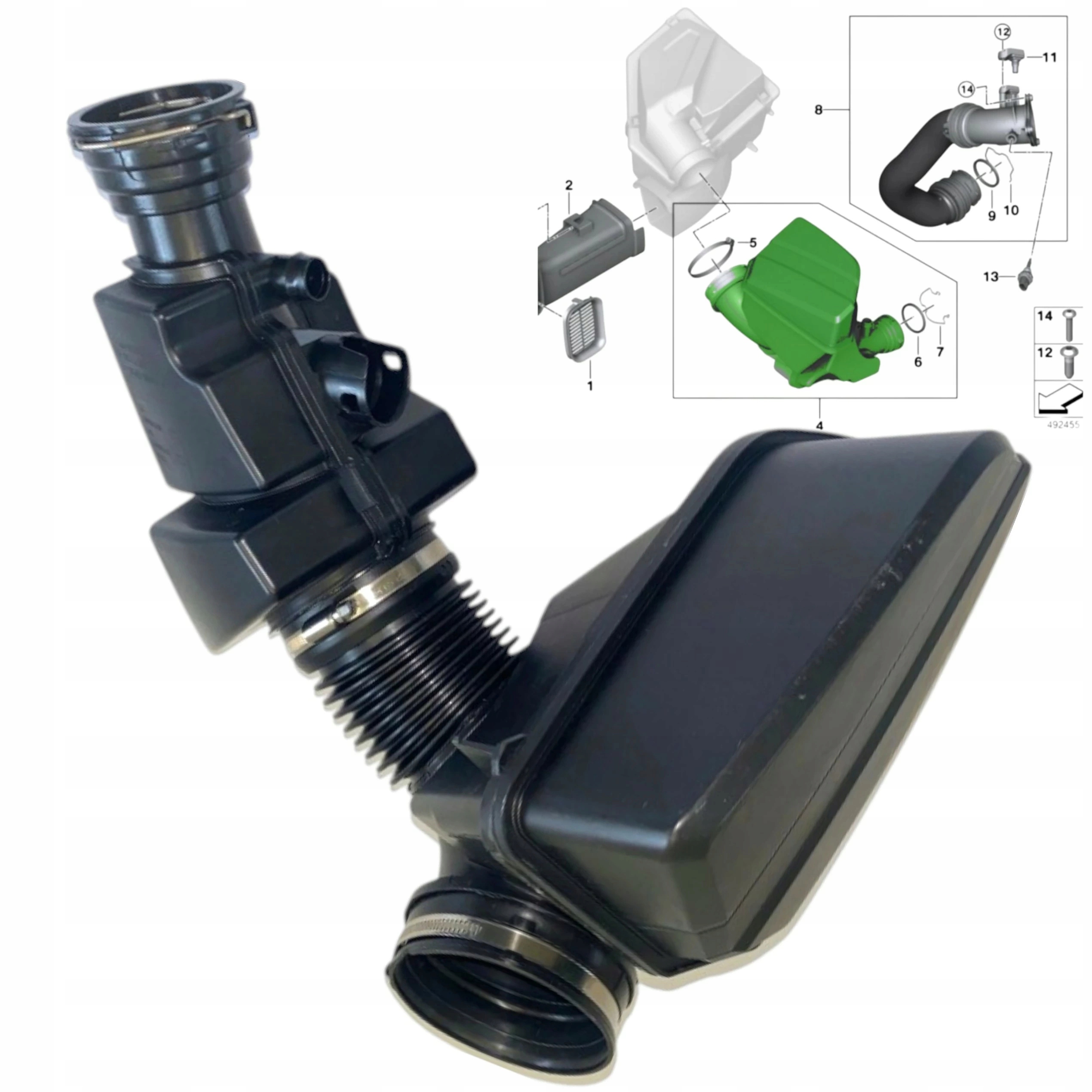 Bmw 3 G20 G21 320i 330i Nová trubka krytka přívodu vzduchu rezonátor