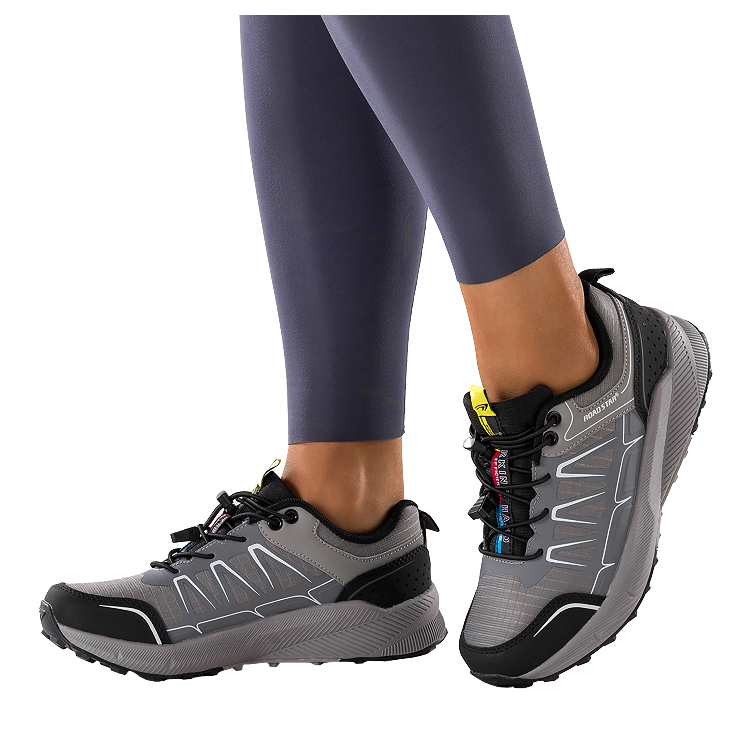 Trekové Boty Šedé Dámské Pohodlné Sportovní Elastické Šňůrky vel. 40