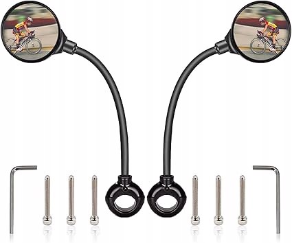 Zrcátka na kolo nastavitelná 360° hliníková s volantem 22-32 mm 2ks