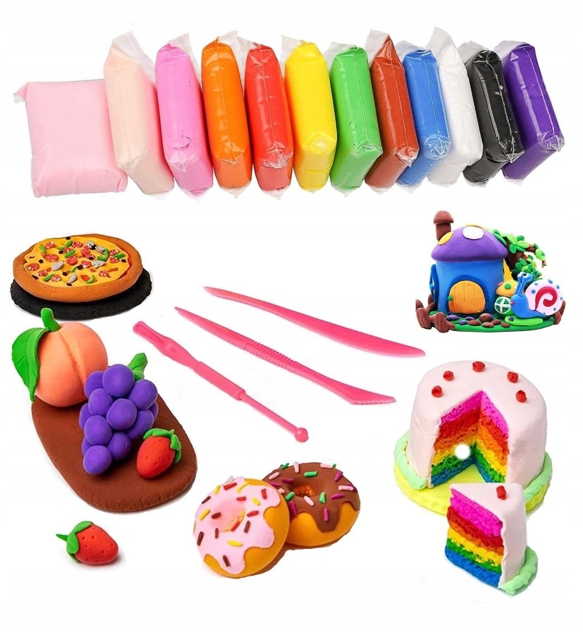 PLASTELINA SENSO GLINA PIANKOLINA POLIMEROWA 12szt