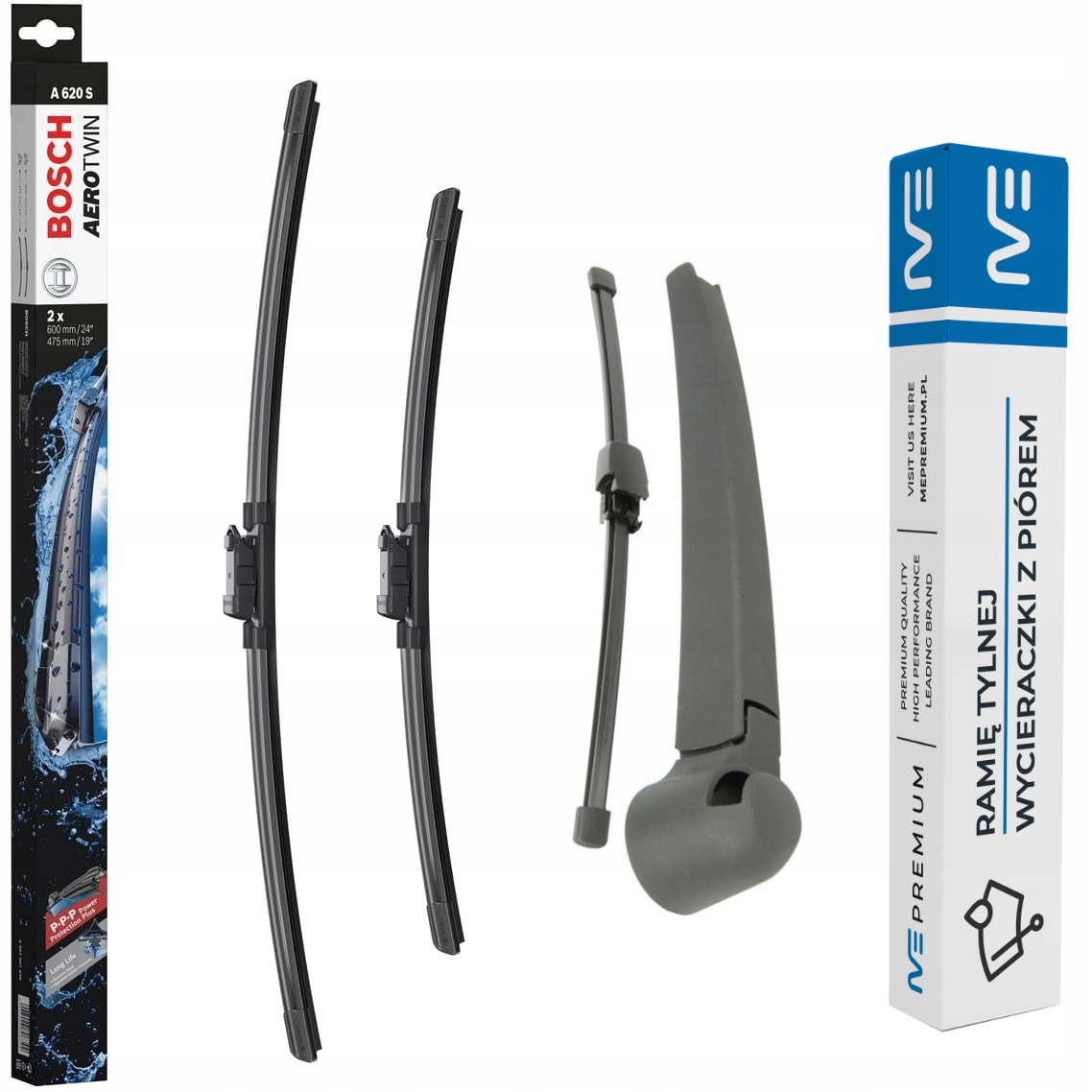 КОМПЛЕКТ СКЛООЧИСНИКІВ ПЕРЕД + ЗАД. VW PASSAT B7 УНІВЕРСАЛ