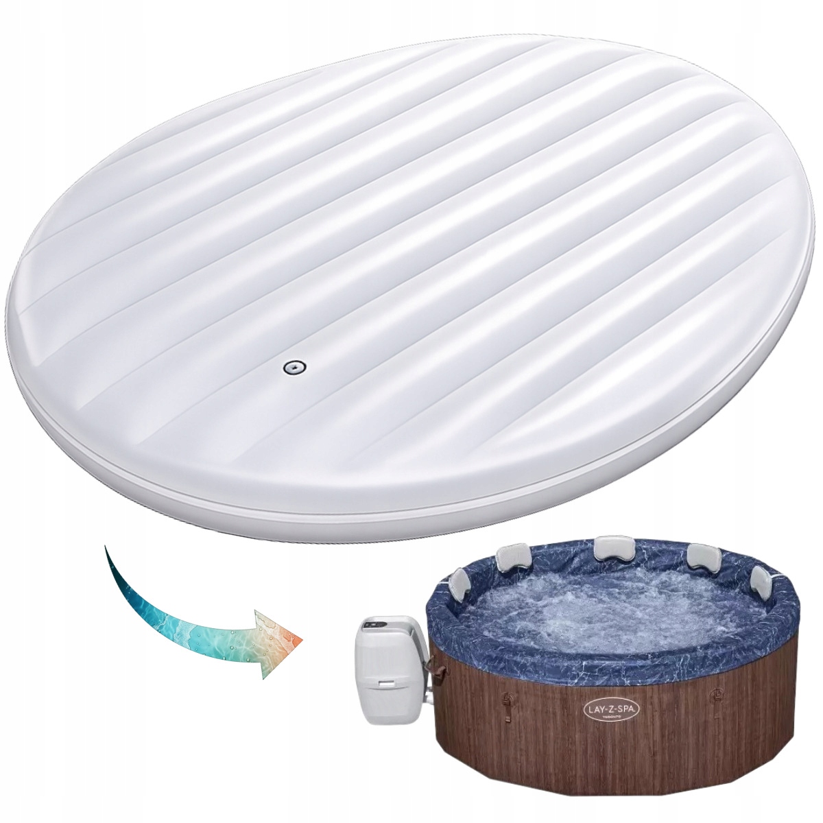 Nafukovacia tepelná krytka jacuzi pre Lay-Z-Spa Bestway 60163