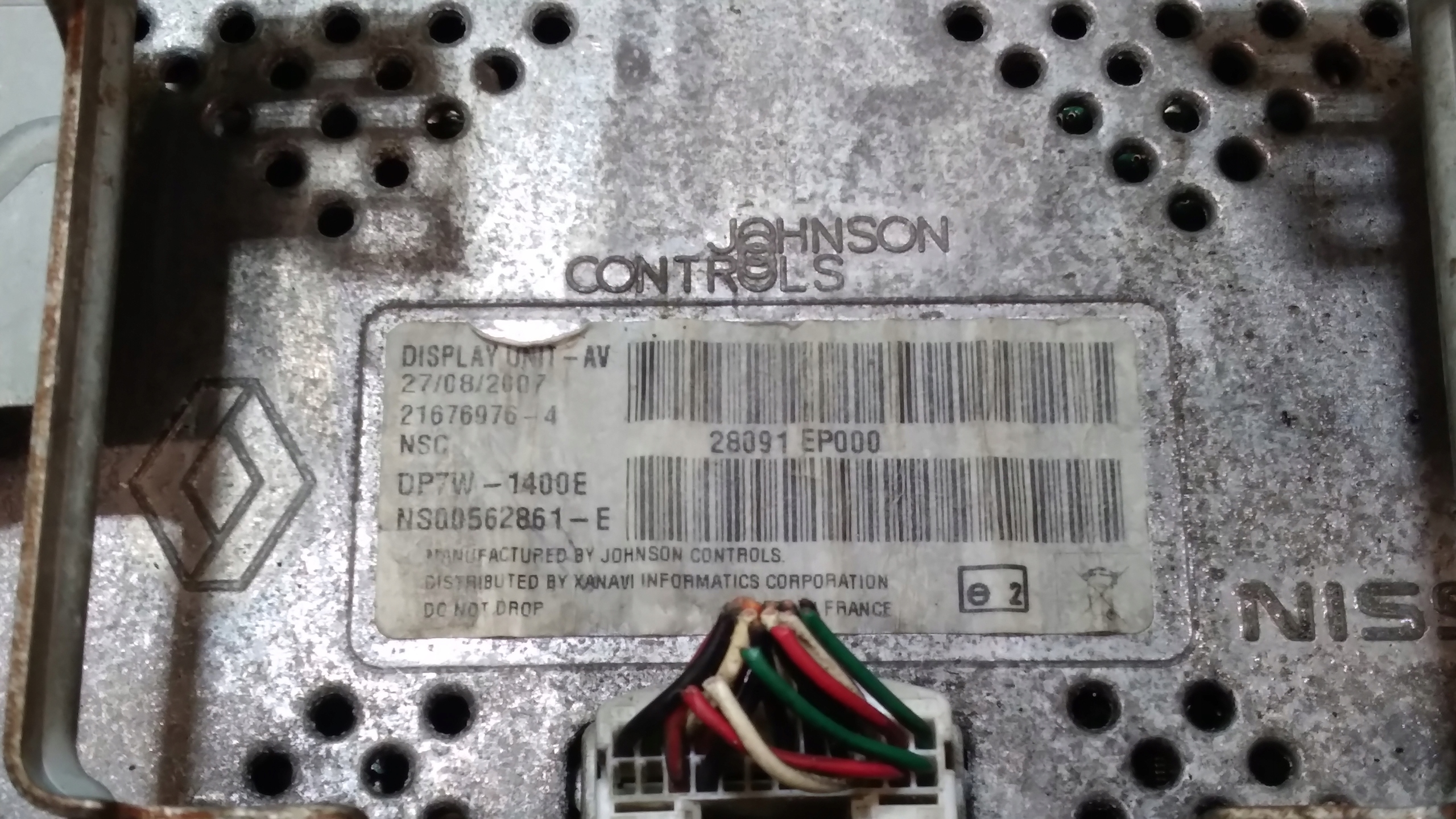 display navigation devices NISSAN QASHQAI 28091EP000