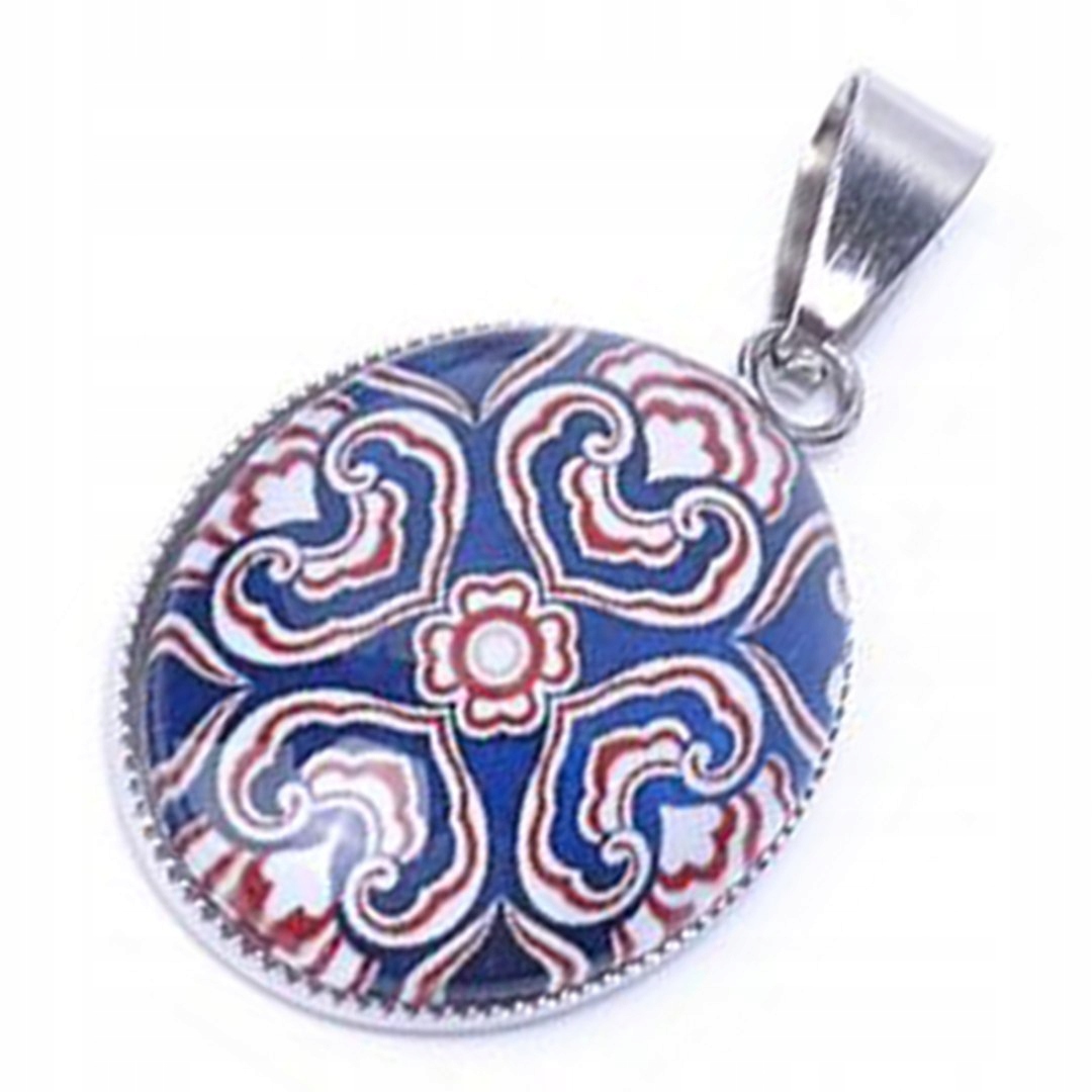 

Szklany wisior, kwiaty 1 szt., 29,5mm stal chirurg