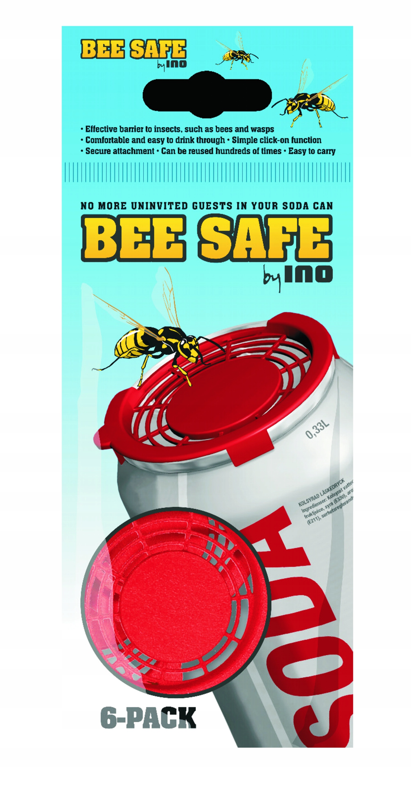 

Bee Safe przykrywka do puszek przeciw owadom 6szt.