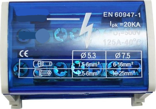 

Blok Rozdzielczy Na Szynę Mostek CSB-207 2x7 100A
