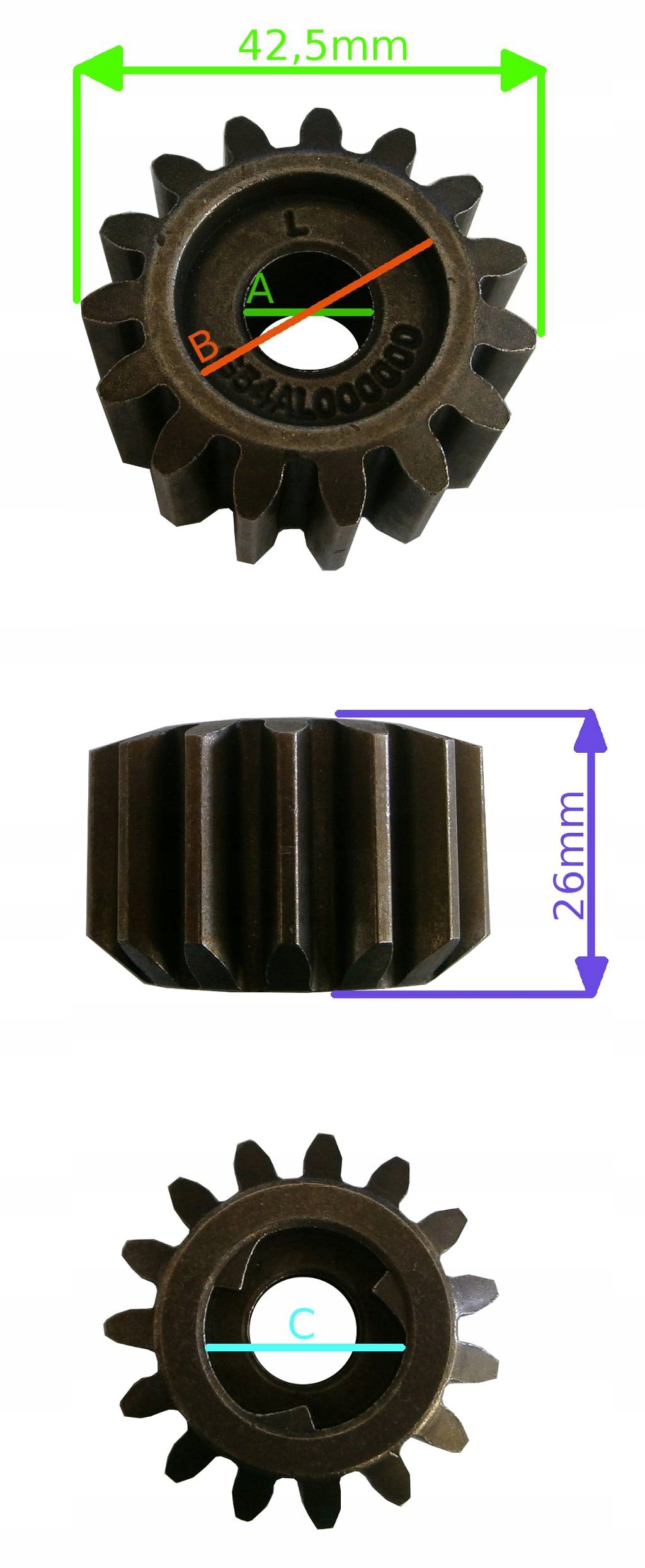 ZĘBATKA NAPĘDOWA FAWORYT GYK 51 46 15Z G54AL000000 Typ zębatka