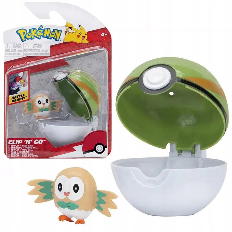 

Pokemon Figurka Rowlet Clip N Go Pokeball Seria 10