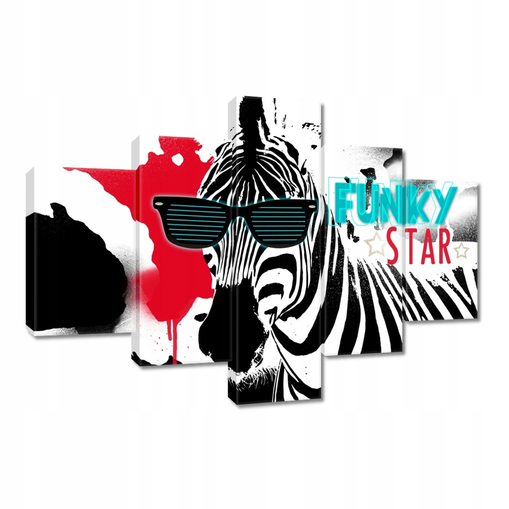

Obrazy 100x70 Zebra Funky Star