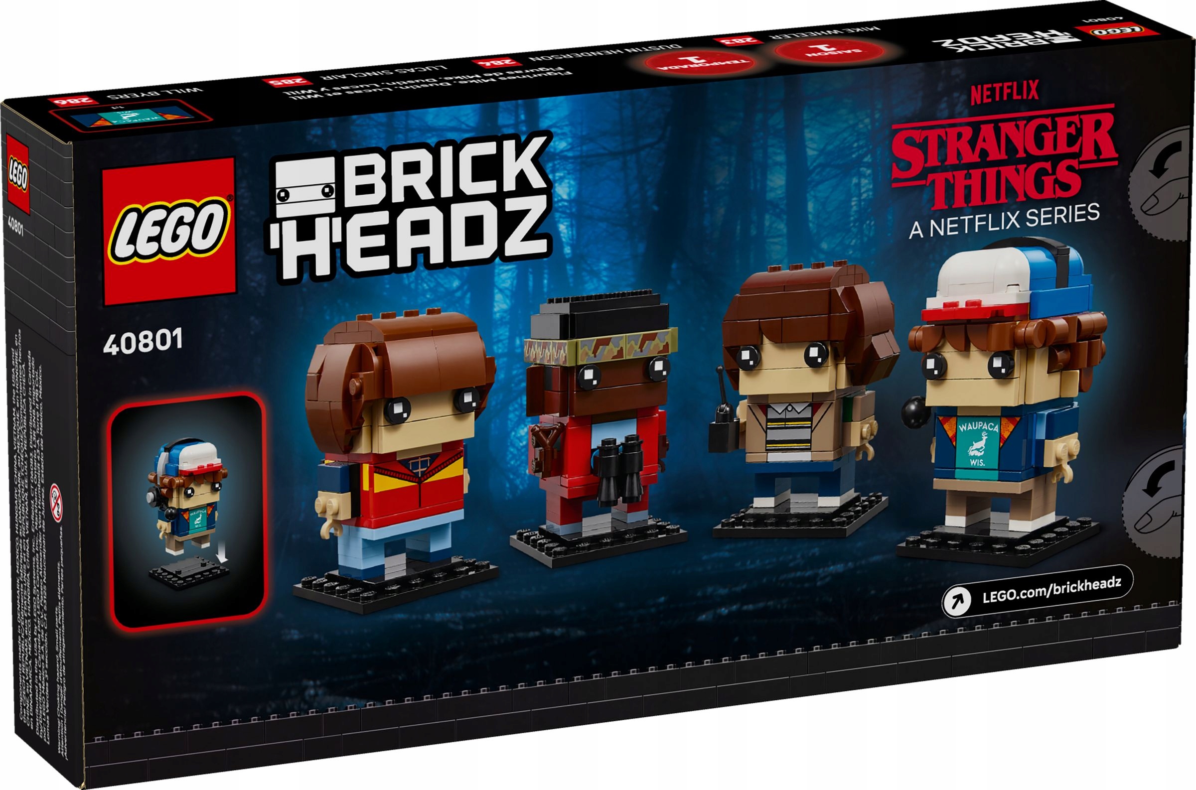 Lego BrickHeadz 40801 Figurky Dustina, Mikea, Willa a Lucase