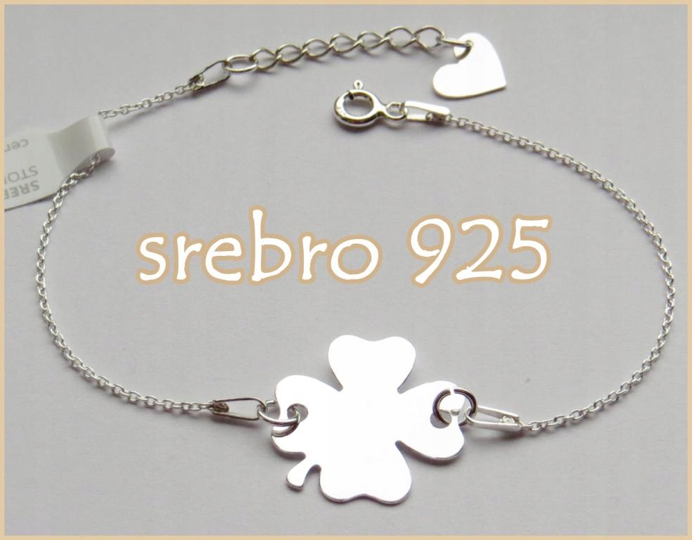 

Bransoletka koniczynka Celebrytka srebro Hit!