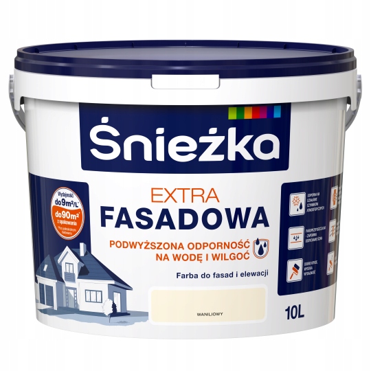 Śnieżka Extra Fasadowa Farba Elewacyjna Waniliowa Matowa 10L