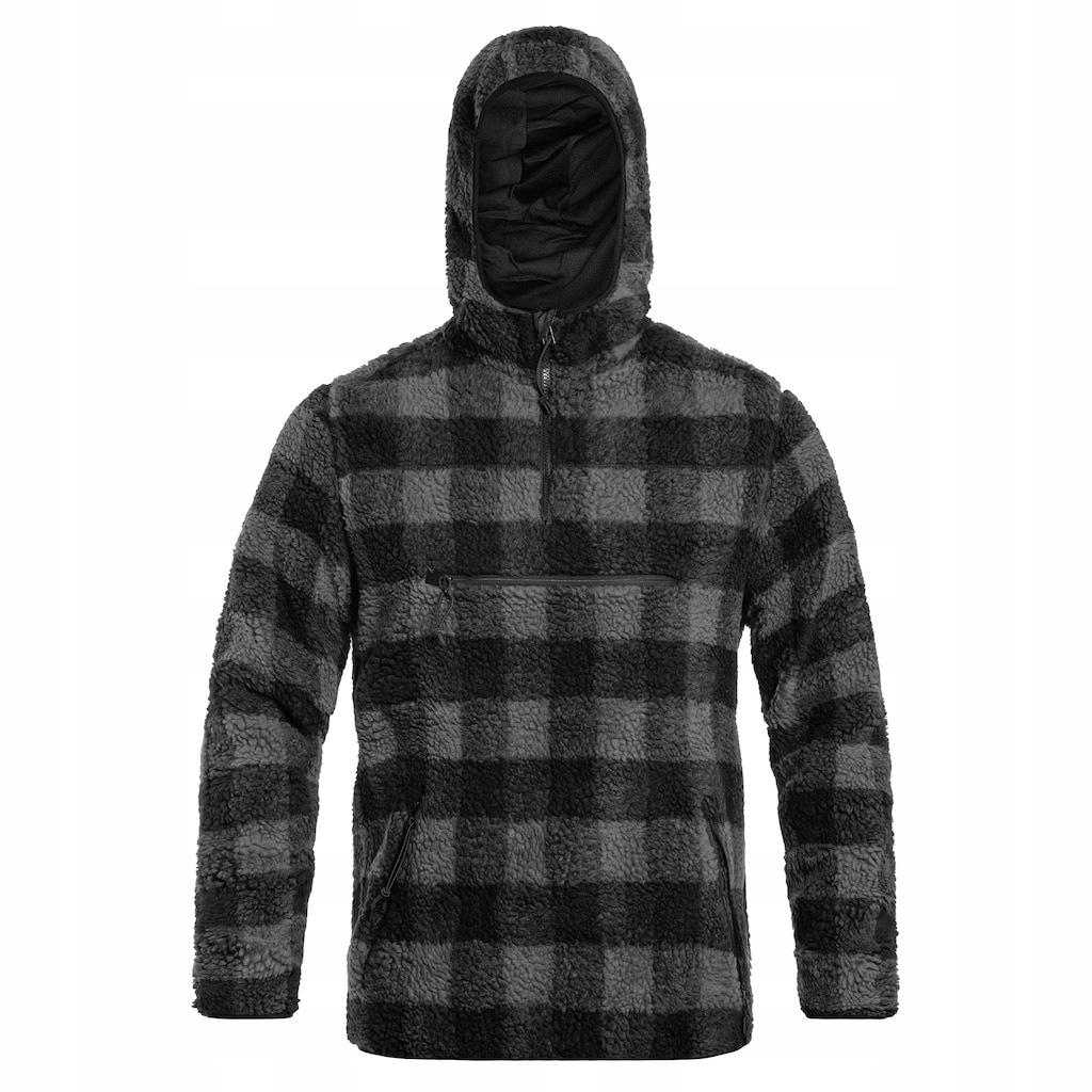 Polar Bluza polarowa Brandit Teddyfleece Worker Pullover Black/Grey XXL