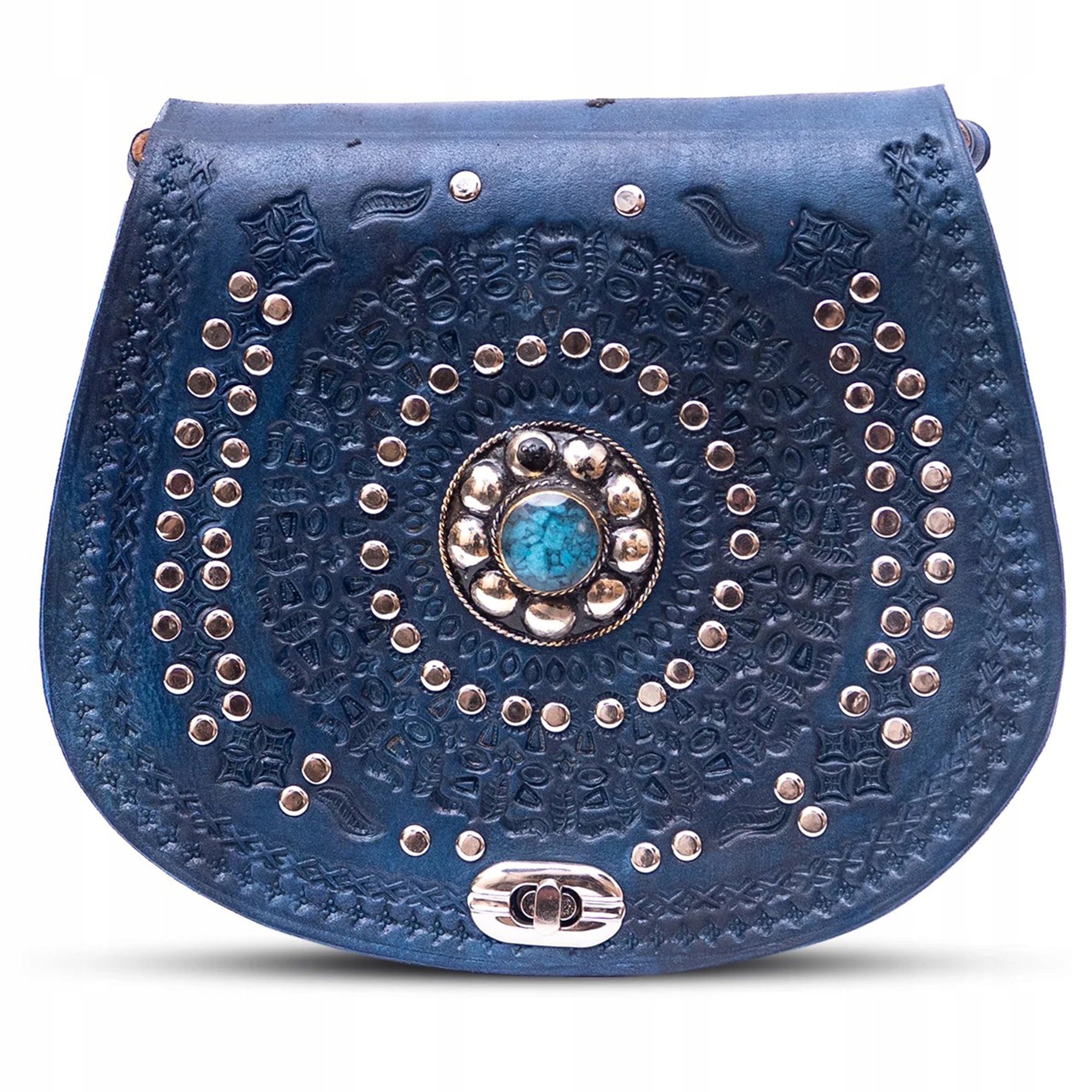 Dámská kabelka přes rameno Přírodní kůže z Maroka Lisované vzory