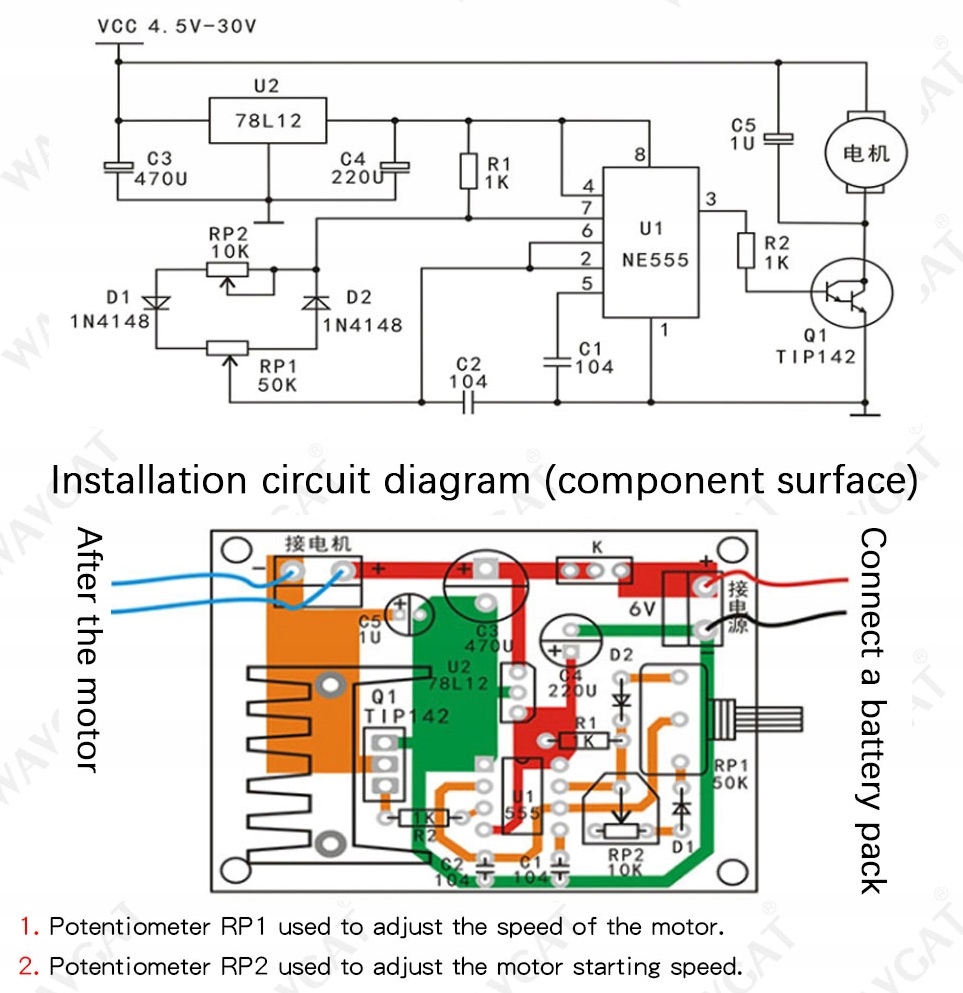 Silnik elektryczny regulacja obrotów model DIY KIT Rodzaj inny