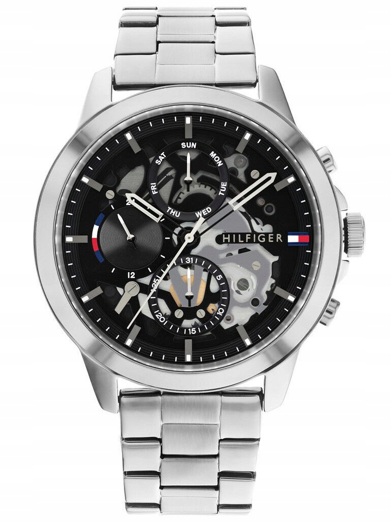 Pánské Hodinky Tommy Hilfiger ZF091A Stříbrné 50M Box Dárek Pro Kluka