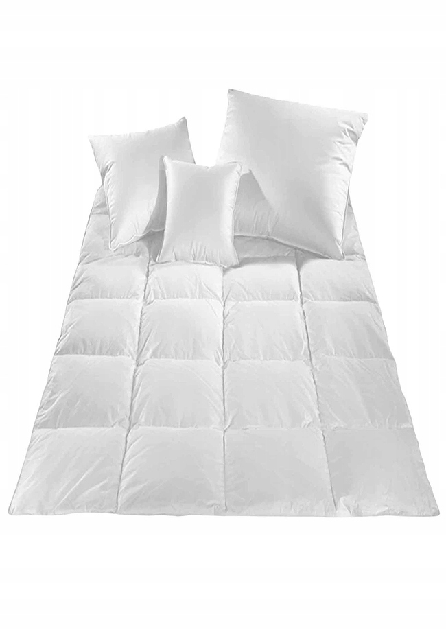 Přikrývka poloprachové peří 140x200 1000g bílá sypka