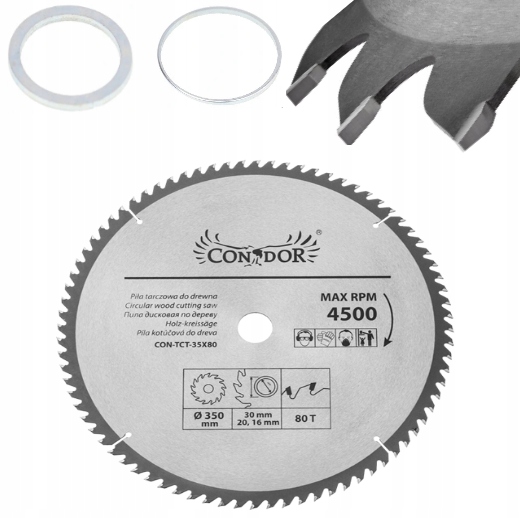 PIŁA TARCZOWA DO DREWNA 350x30 80T WIDIOWA