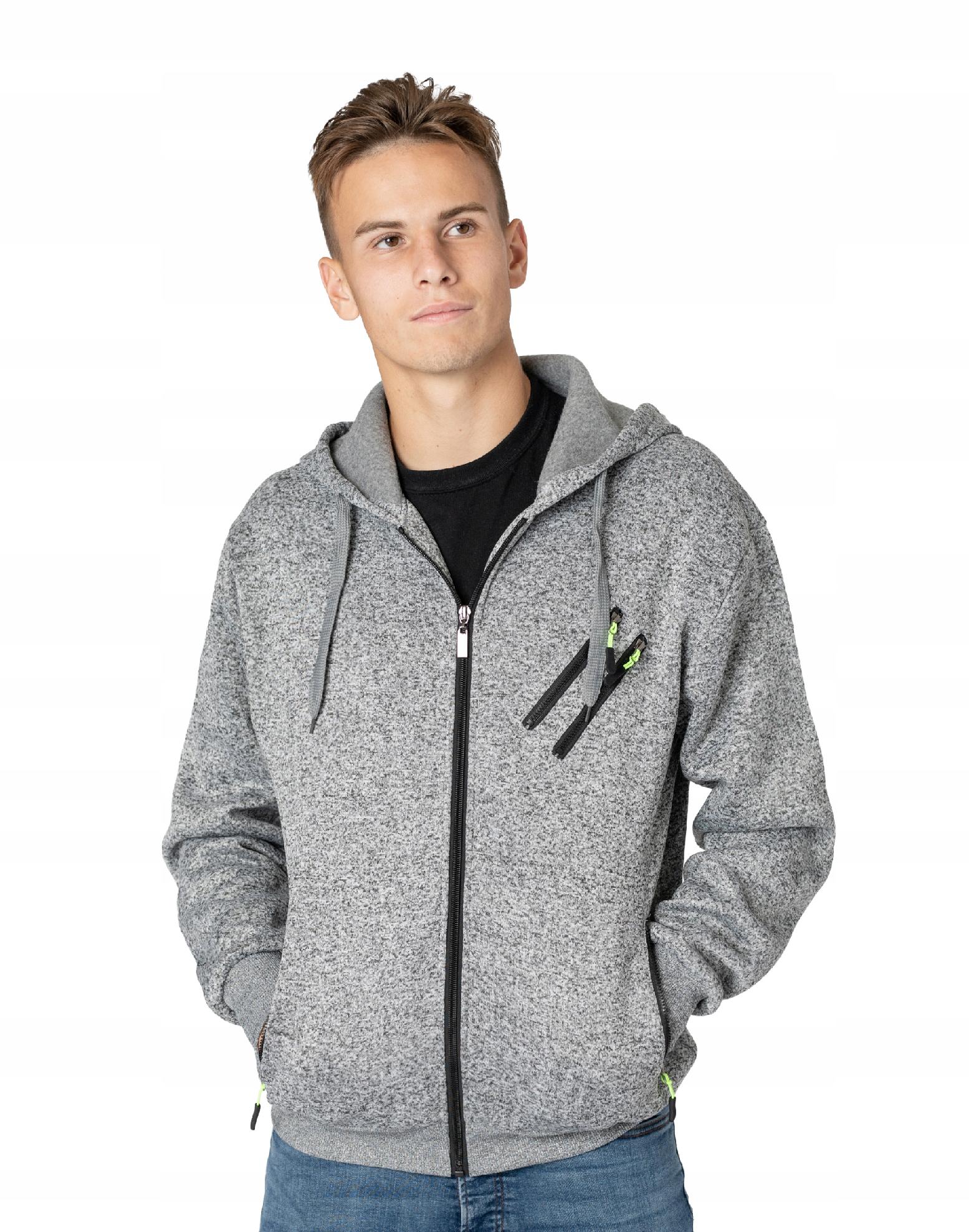 

Ciepła Bluza Męska Rozsuwana z Kapturem 0221-2 XXL