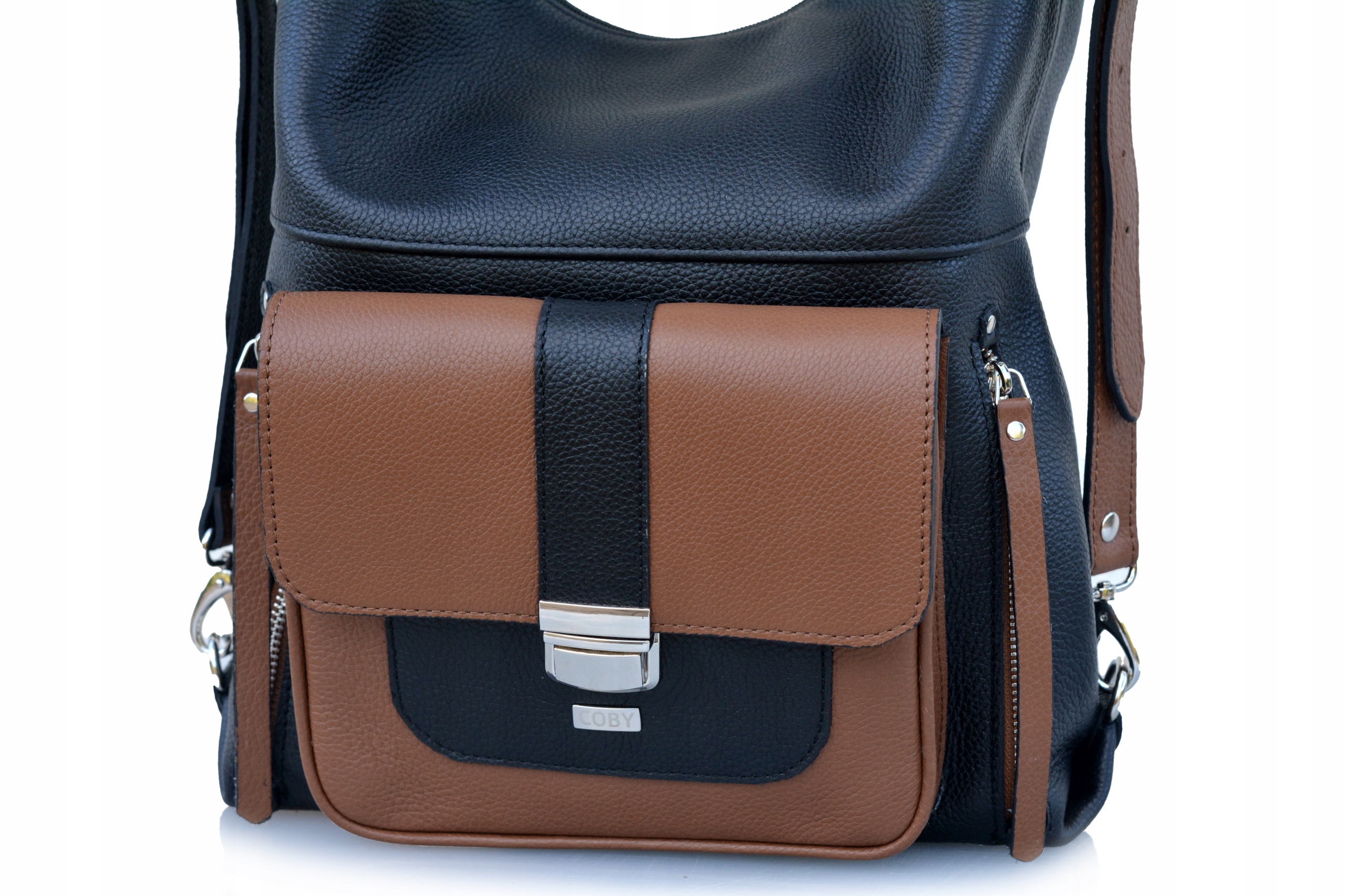 SKÓRZANA TOREBKA-PLECAK DAMSKA WŁOSKA SKÓRA 2W1 Kolekcja 2019