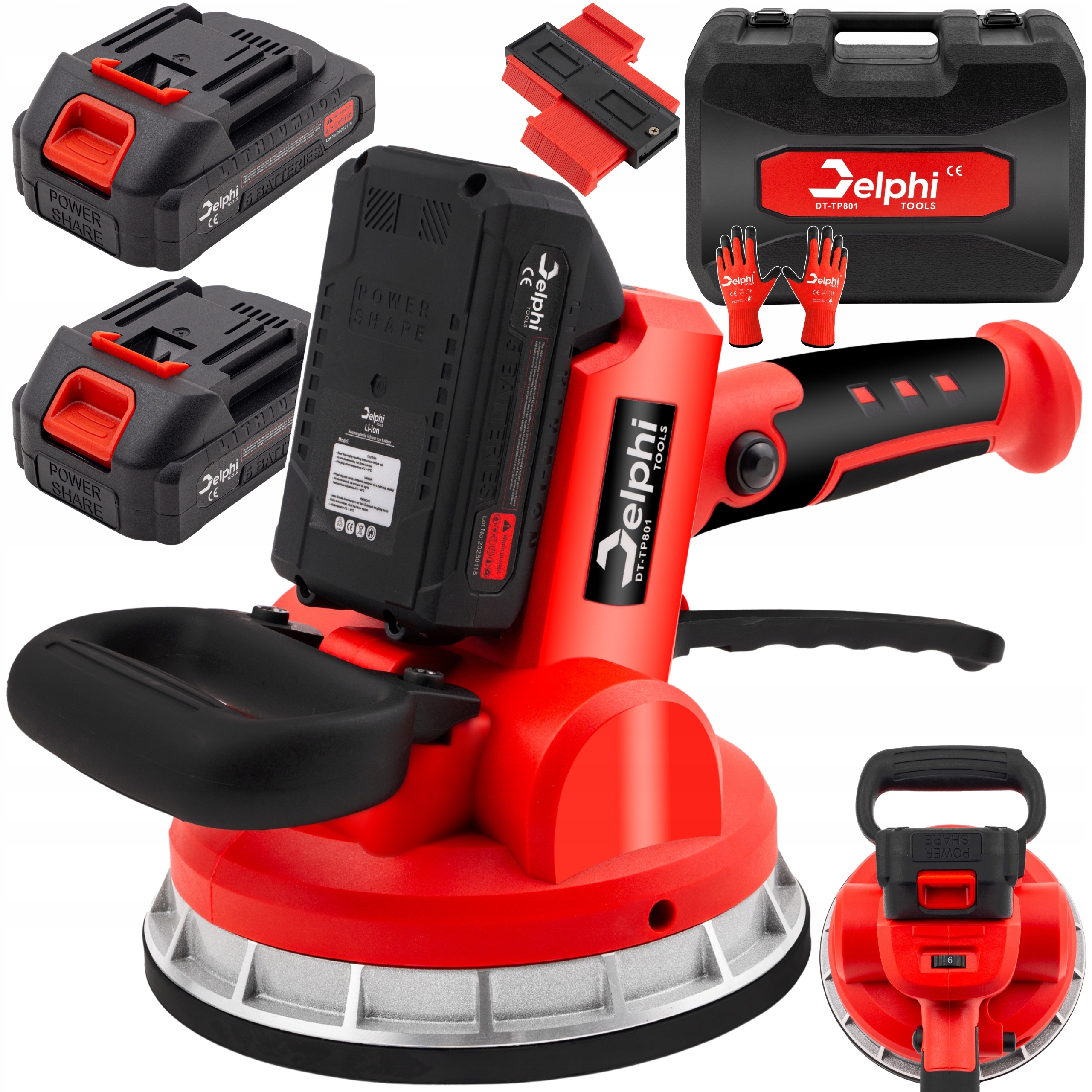 Přísavka Na Dlaždice Vibrátor Pro Vyrovnávání 2xAKU Výkonná 1000W