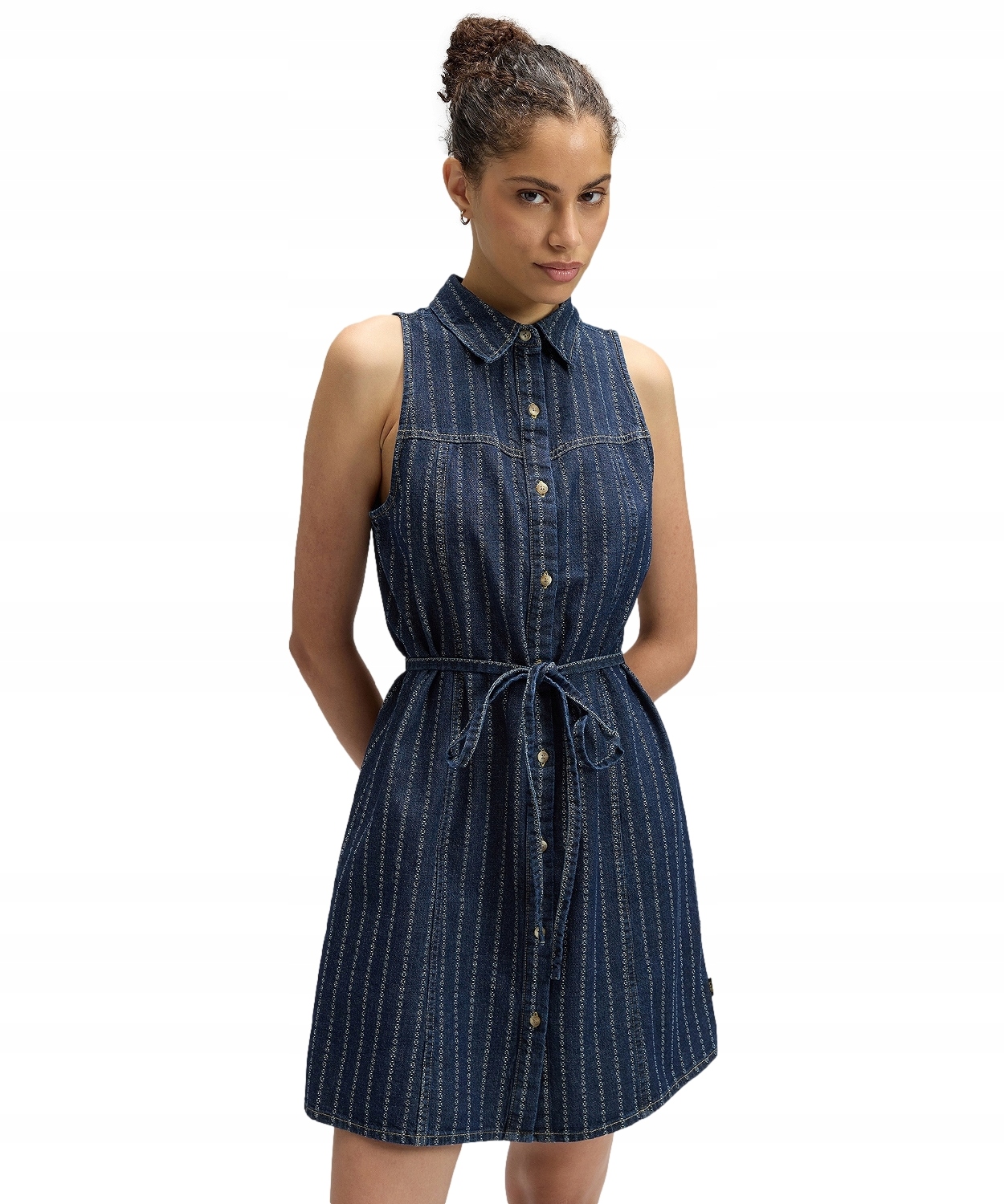 Šaty Lee Sleeveless Denim Dress 112377049 Indigo Rush S