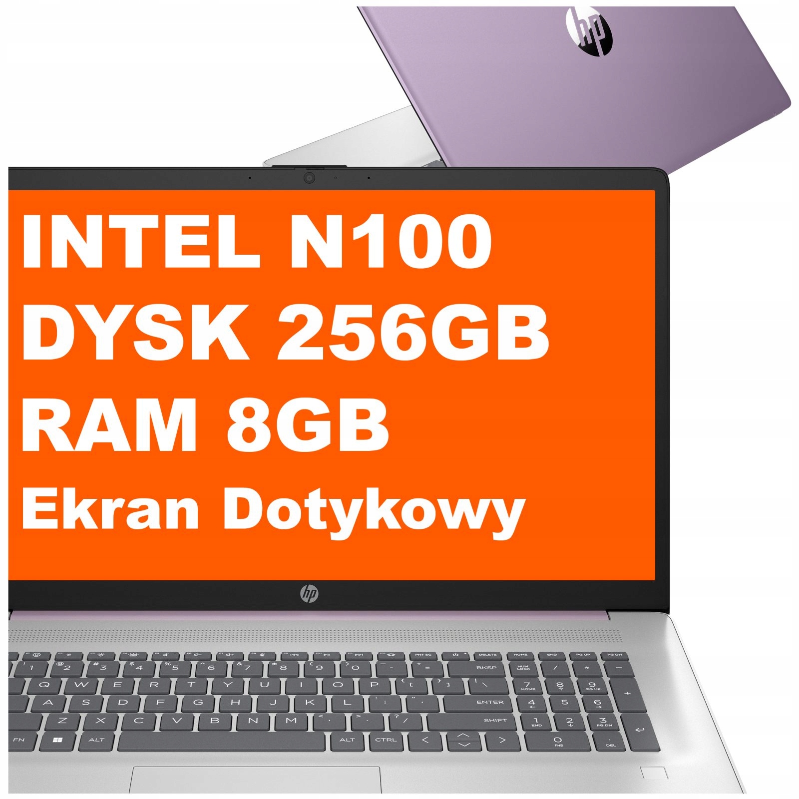 Laptop Hp 17-cn N200 8GB 256GB Intel Uhd 17,3" Hd+ Dotyk Win 11 Fioletowy