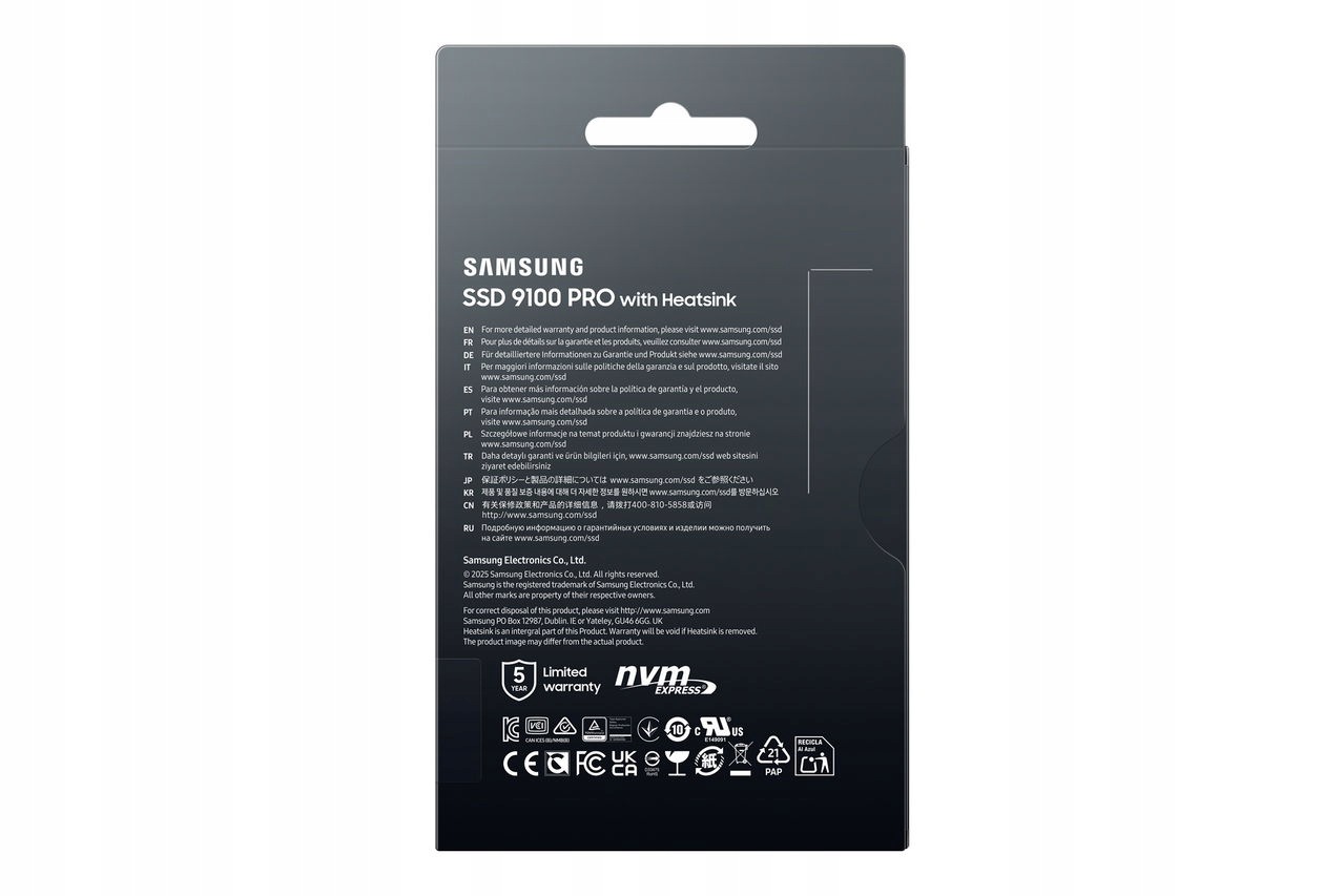 Samsung 9100 PRO/4TB/SSD/M.2 NVMe/Černá/Heatsink/5R