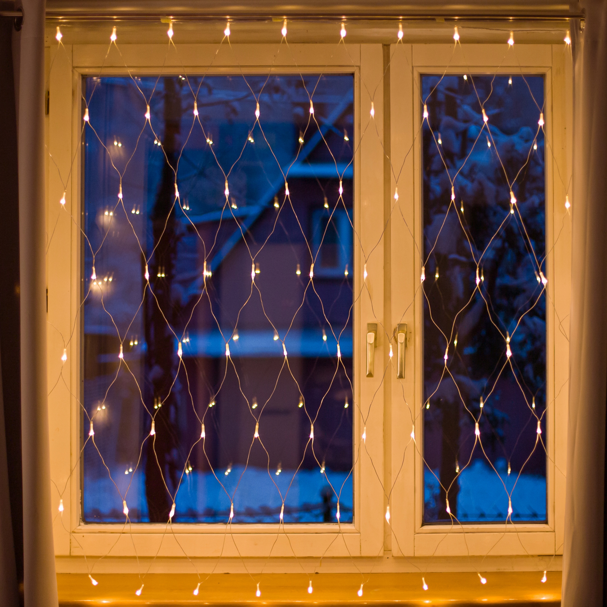 KURTYNA ŚWIETLNA LED 150X150cm GIRLANDA ŚWIĄTECZNA NA OKNO 8 TRYBÓW PREMIUM