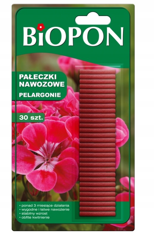 

Biopon Pałeczki Nawozowe Do Pelargonii op30szt