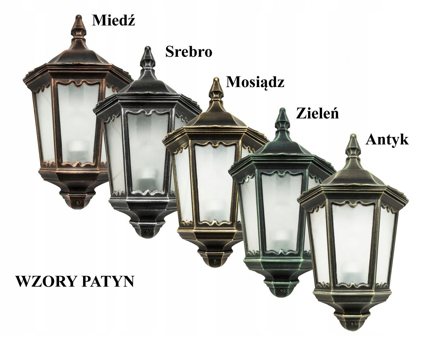 Lampa elewacyjna KINKIET ogrodowy Retro Maxi góra - elegancka, w stylu Materiał dominujący aluminium