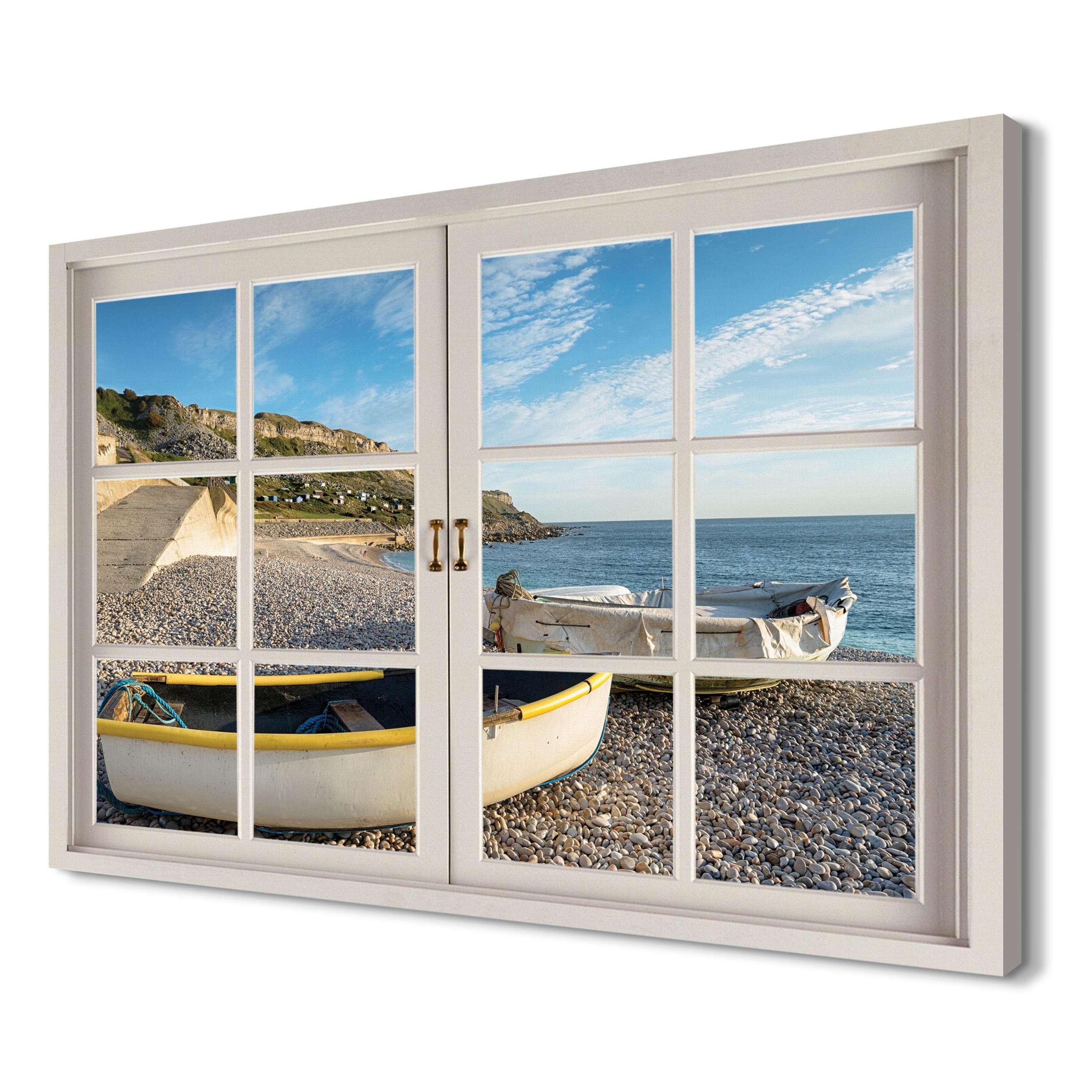 

Łodzie ozdoba ścienna 120x80 Obraz okno canvas 3d